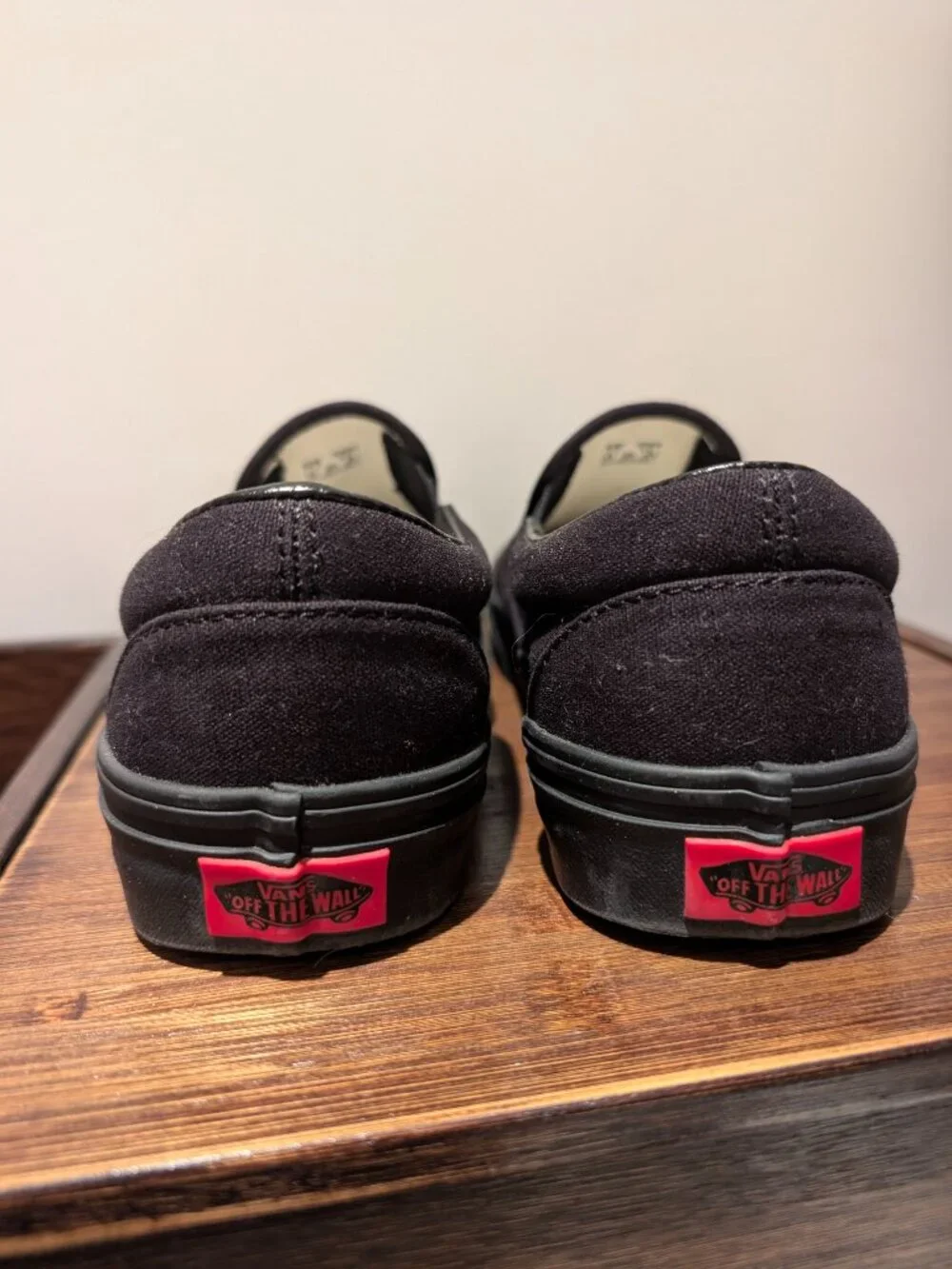 Black Vans Classic Slip-On Shoe (Men 7.5 Women 9)